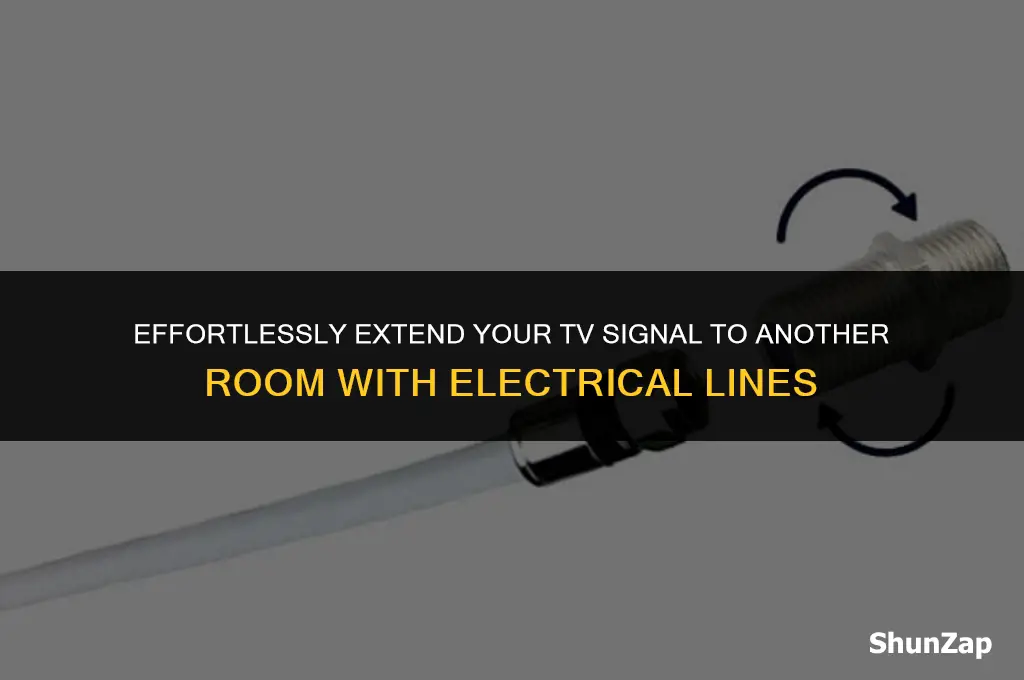 how to repeat tv to another room using electric lines