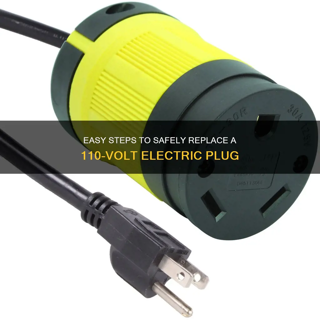 how to replace a 110 electric plugg