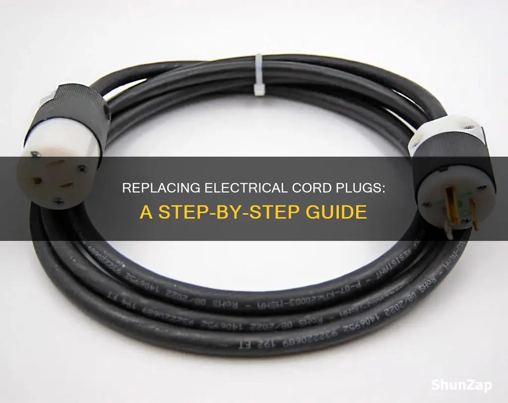 how to replace a electrical cord plug