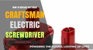 Craftsman Electric Screwdriver: Replacing Batteries, Step-by-Step