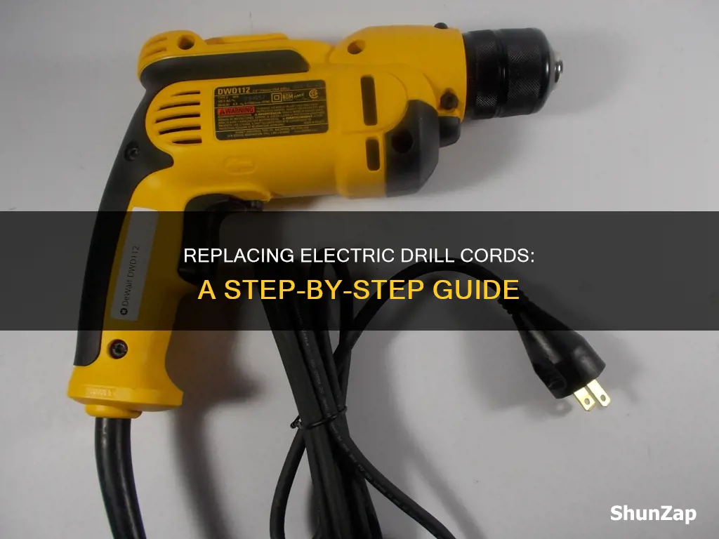 how to replace cord on electric drill