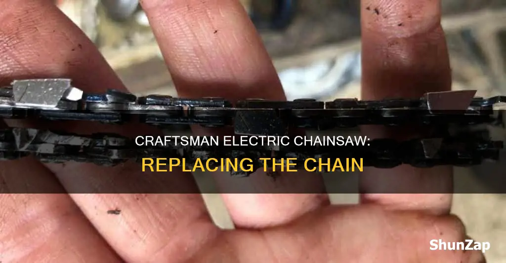 how to replace craftsman electric chainsaw chain