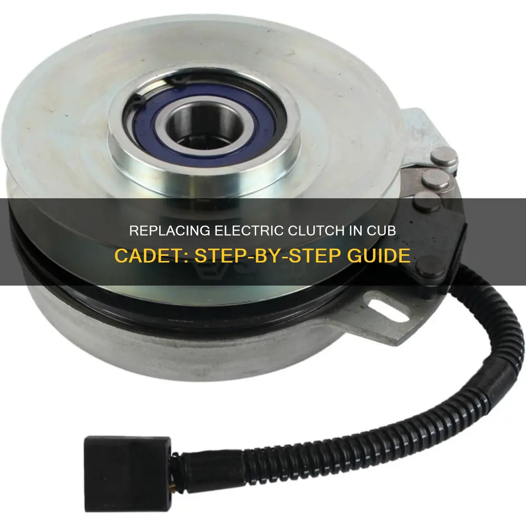 how to replace electric clutch cub cadet