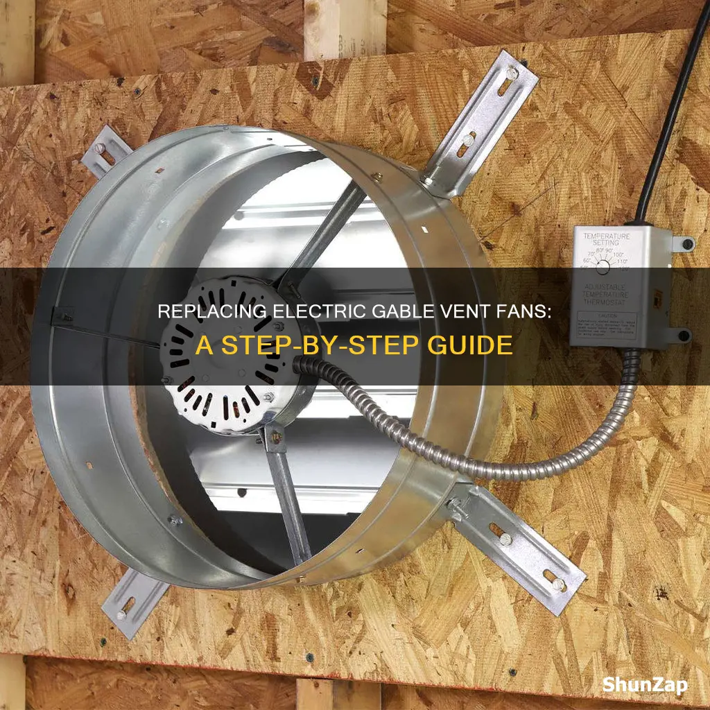 how to replace electric gable vent fan