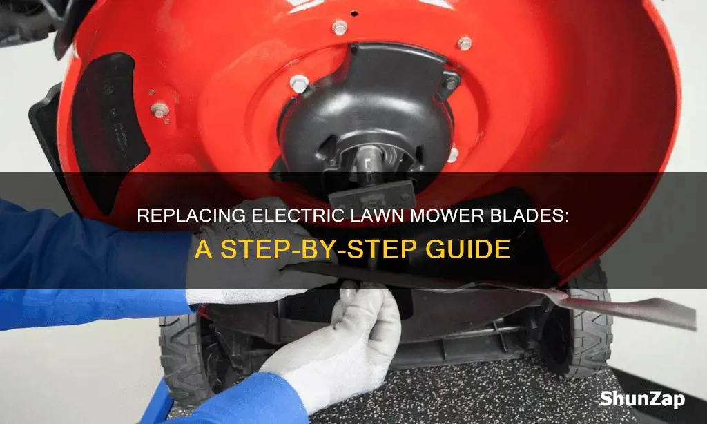 how to replace electric lawn mower blade