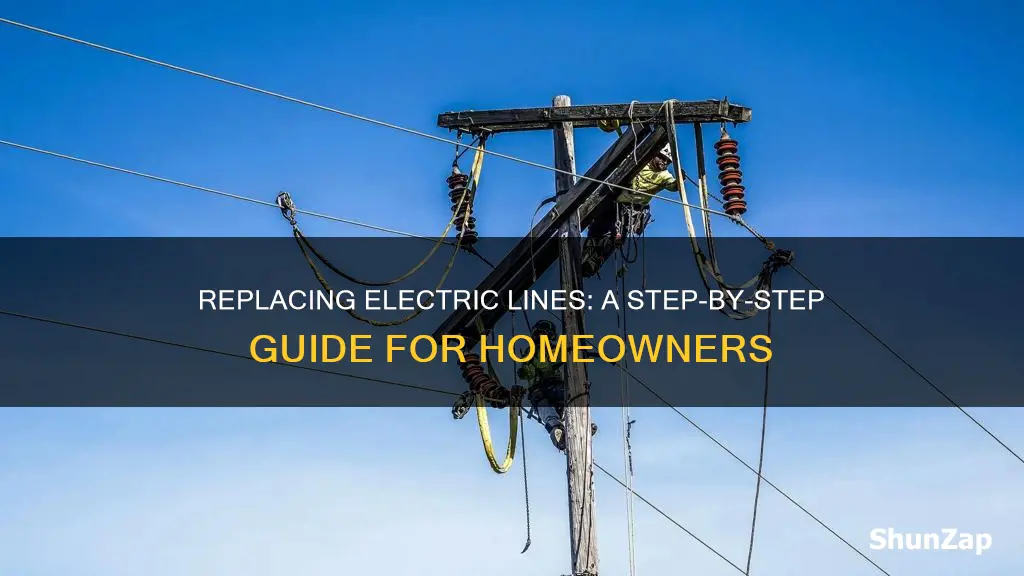 how to replace electric line to house