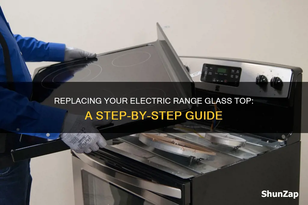 how to replace electric range glass top