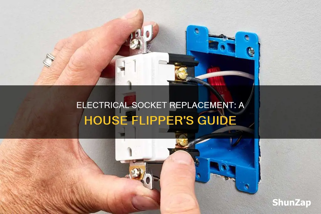 how to replace electrical socket house flipper