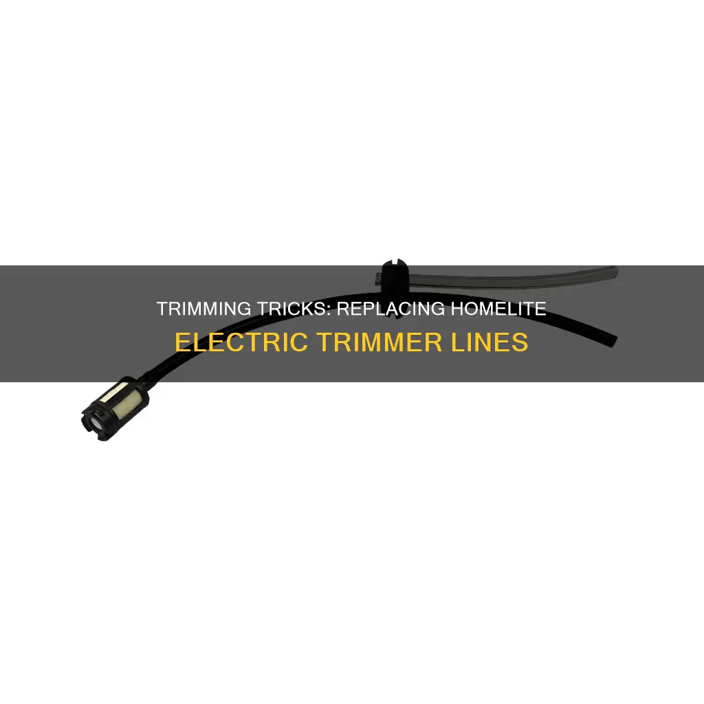 how to replace homelite electric trimmer line
