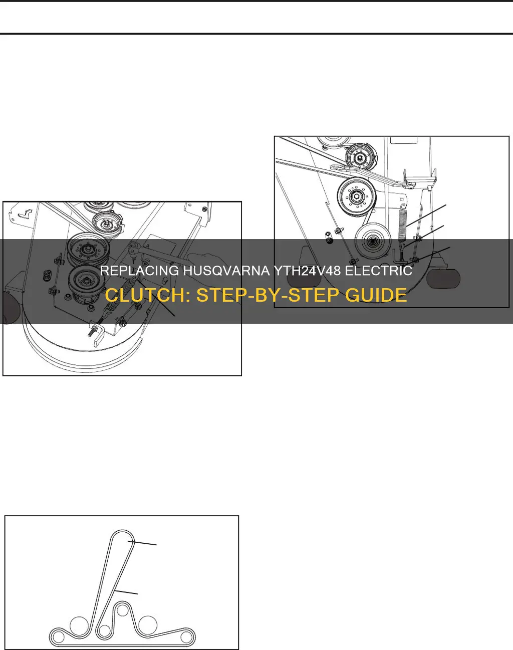how to replace husqvarna yth24v48 electric clutch