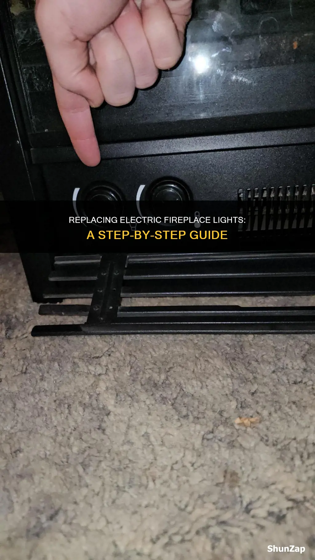 how to replace light in electric fireplace