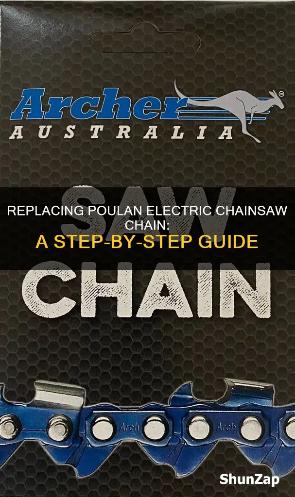 how to replace poulan electric chainsaw chain