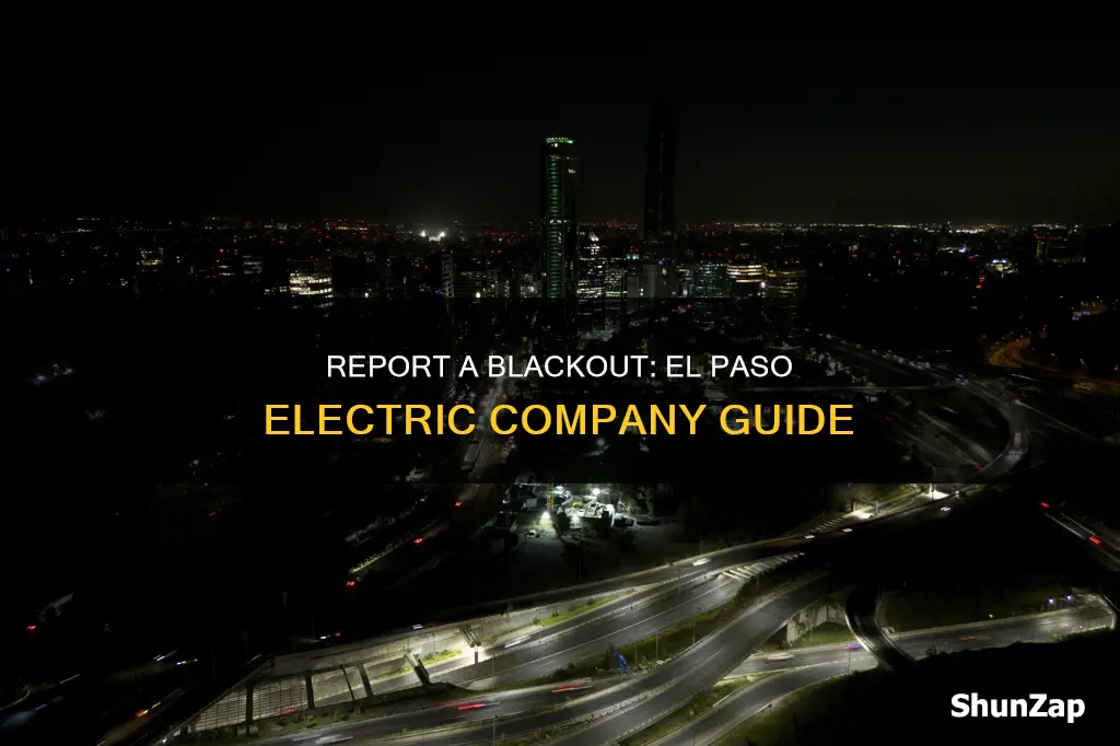 how to report a blackout to el paso electric company