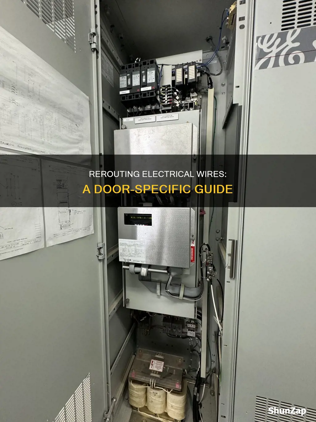 how to rerun electrical around a door