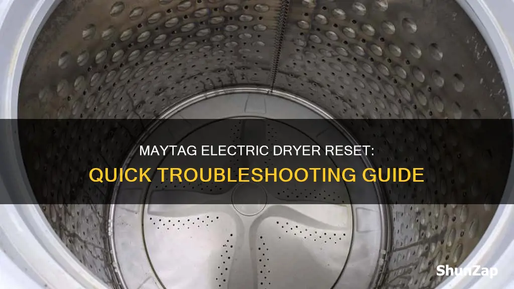 how to reset a maytag electric dryer