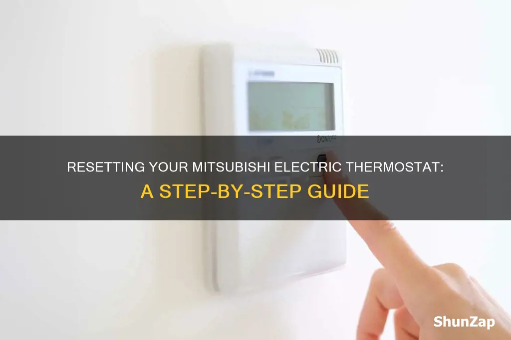 how to reset a mitsubishi electric thermostat
