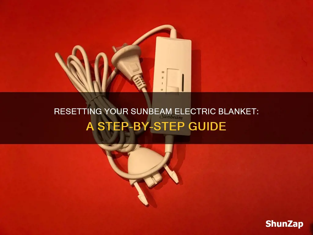 how to reset a sunbeam electric blanket