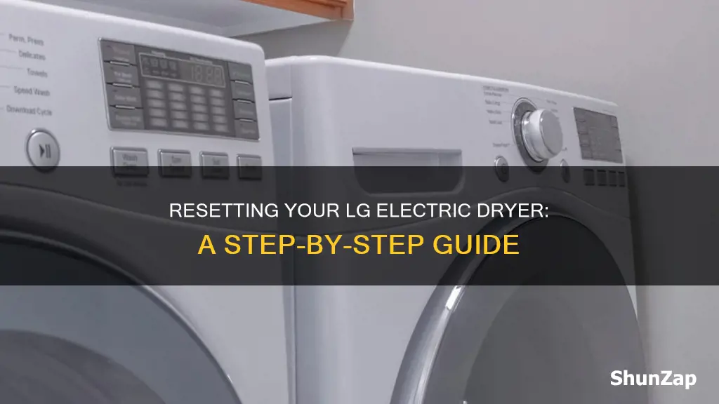 how to reset an lg electric dryer