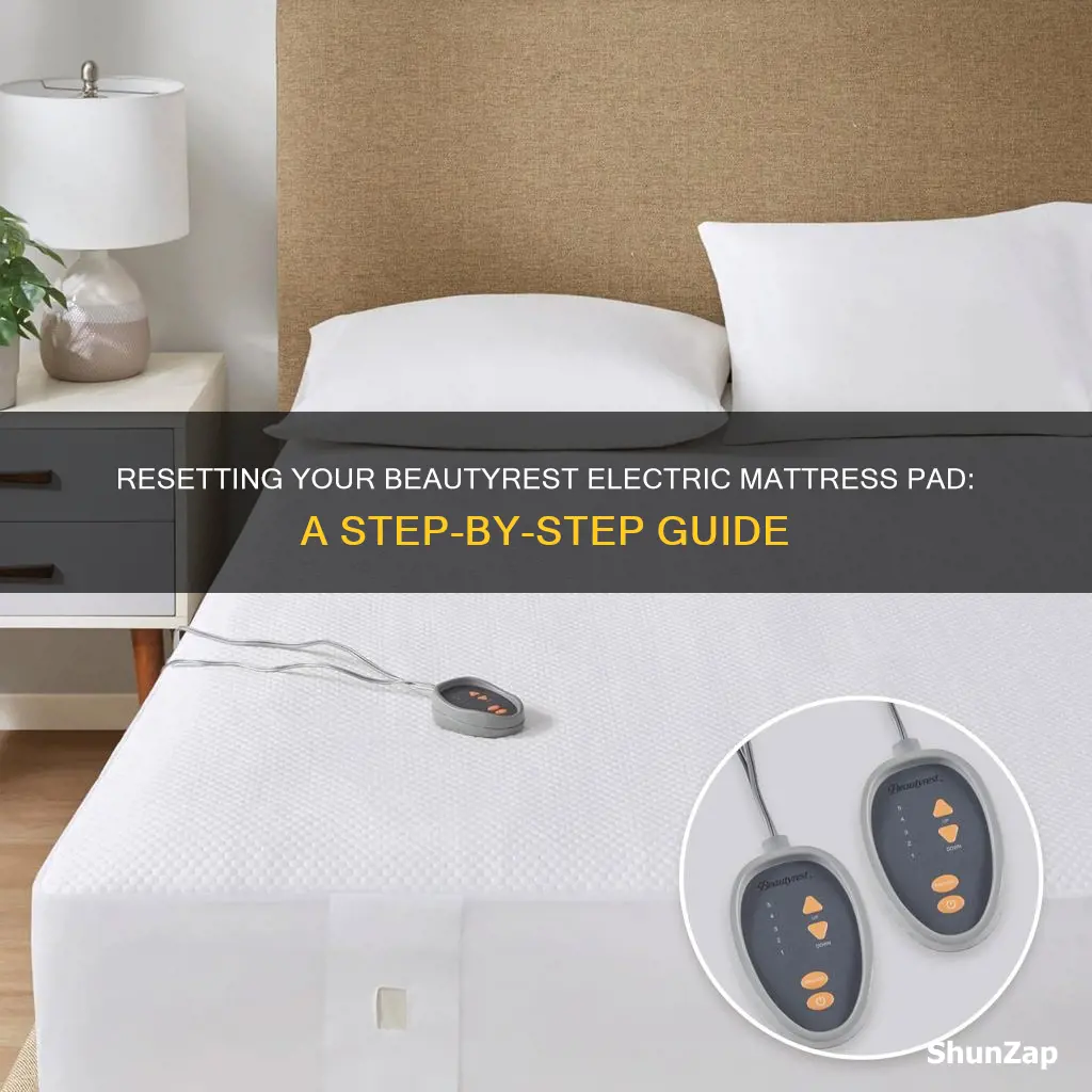 how to reset beautyrest electric mattress pad
