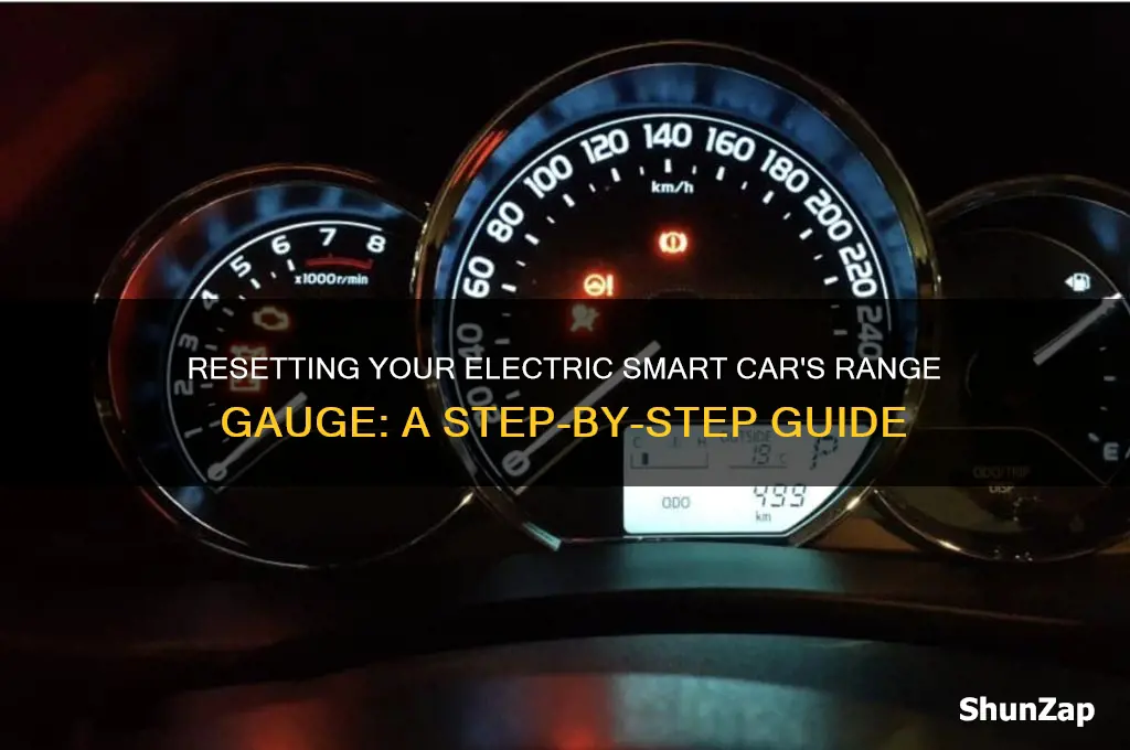 how to reset electric smart car range gauge