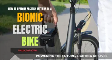 Resetting Bionic Electric Bikes to Factory Settings