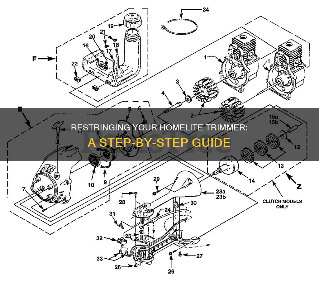 how to restring a homelite electric trimmer