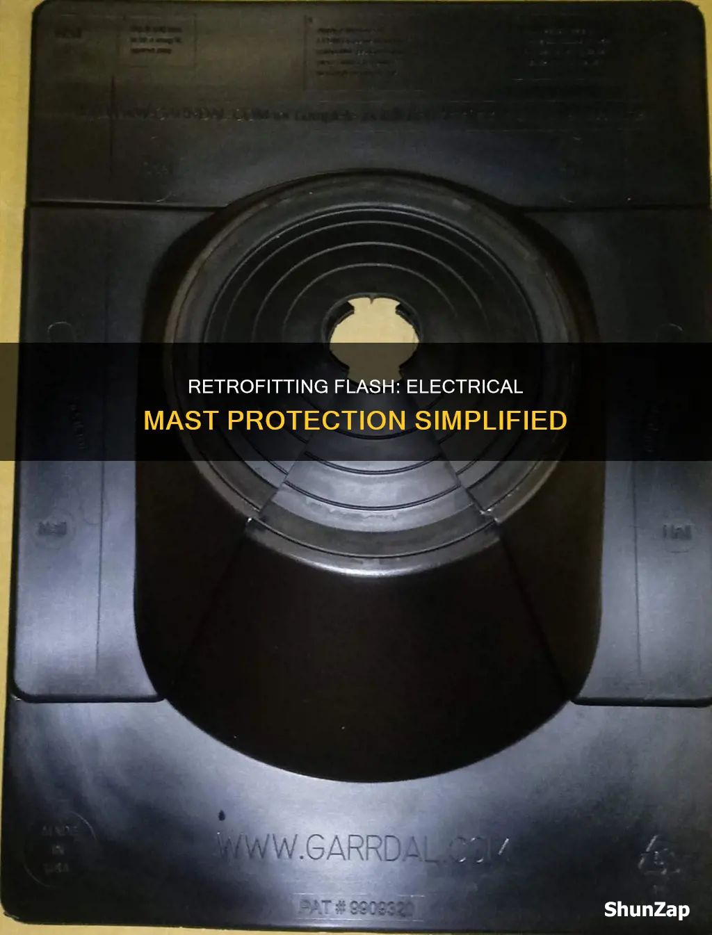 how to retrofit flash around electrical mast