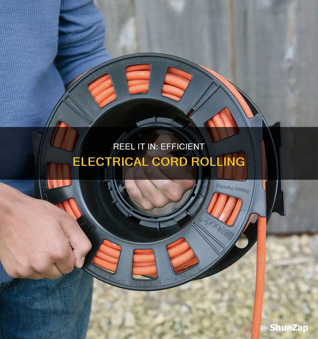 how to roll electrical cord on reel