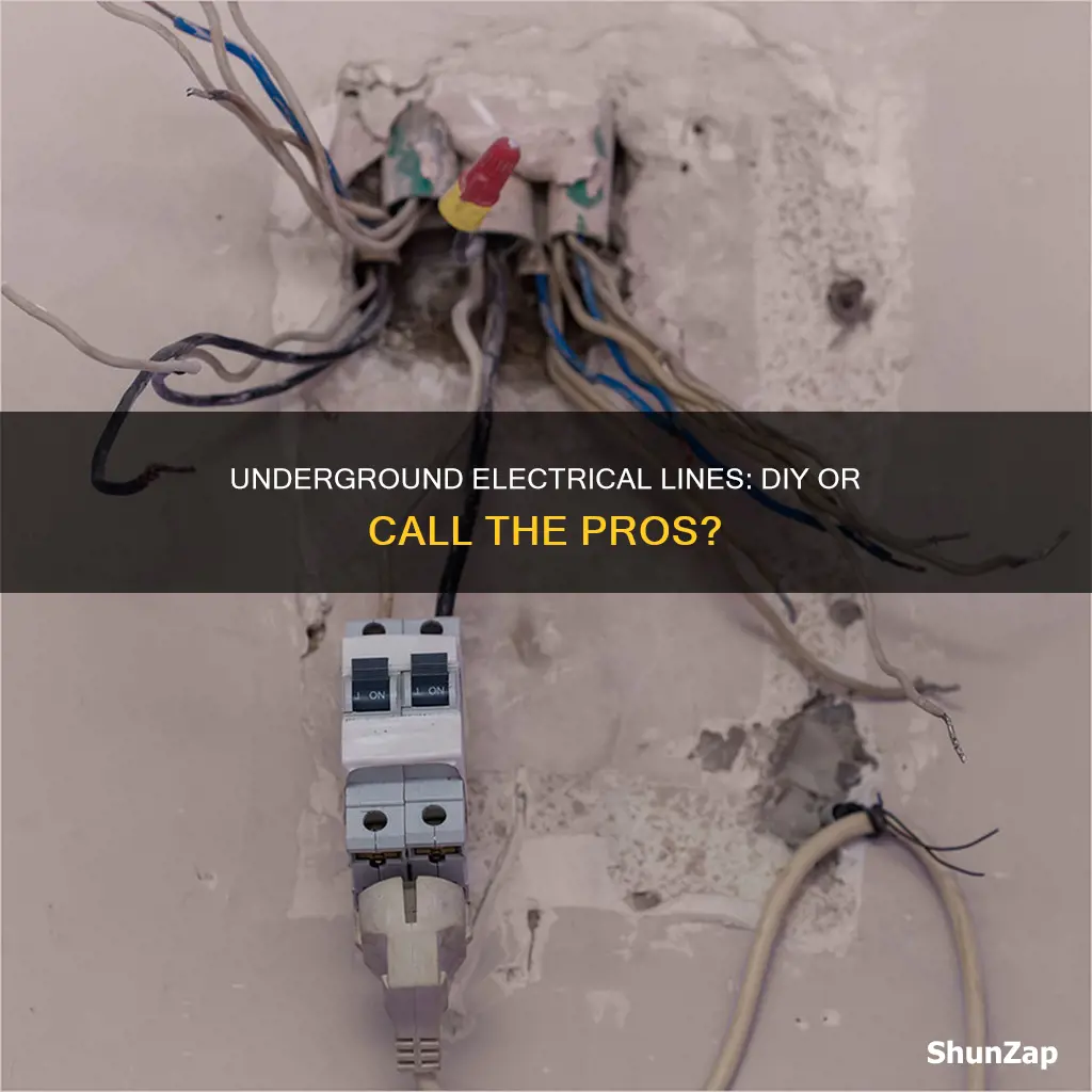 how to run a electrical line underground