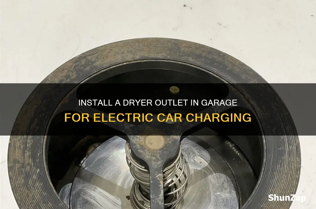 how to run dryer outlet to garage for electric car