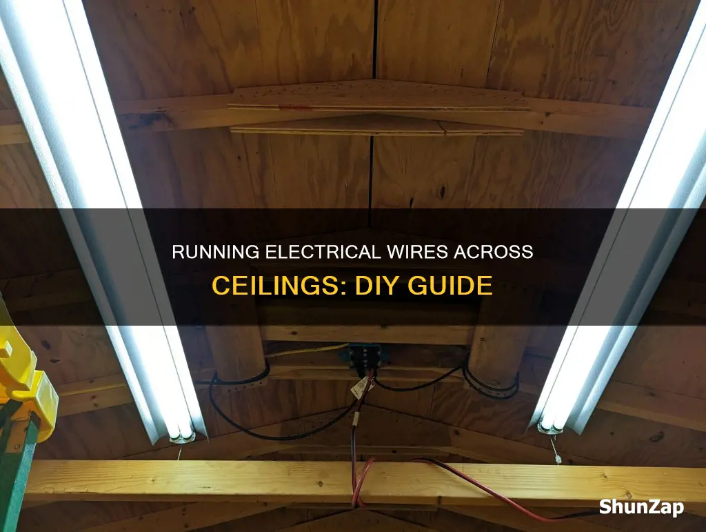 how to run electric across a ceiling
