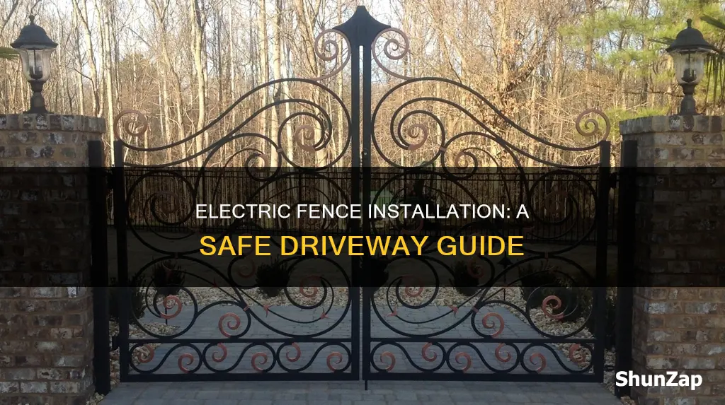 how to run electric fence across driveway