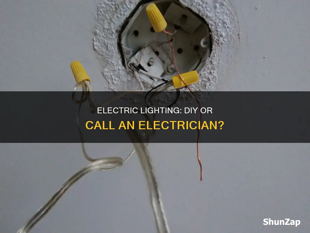 how to run electric for a light