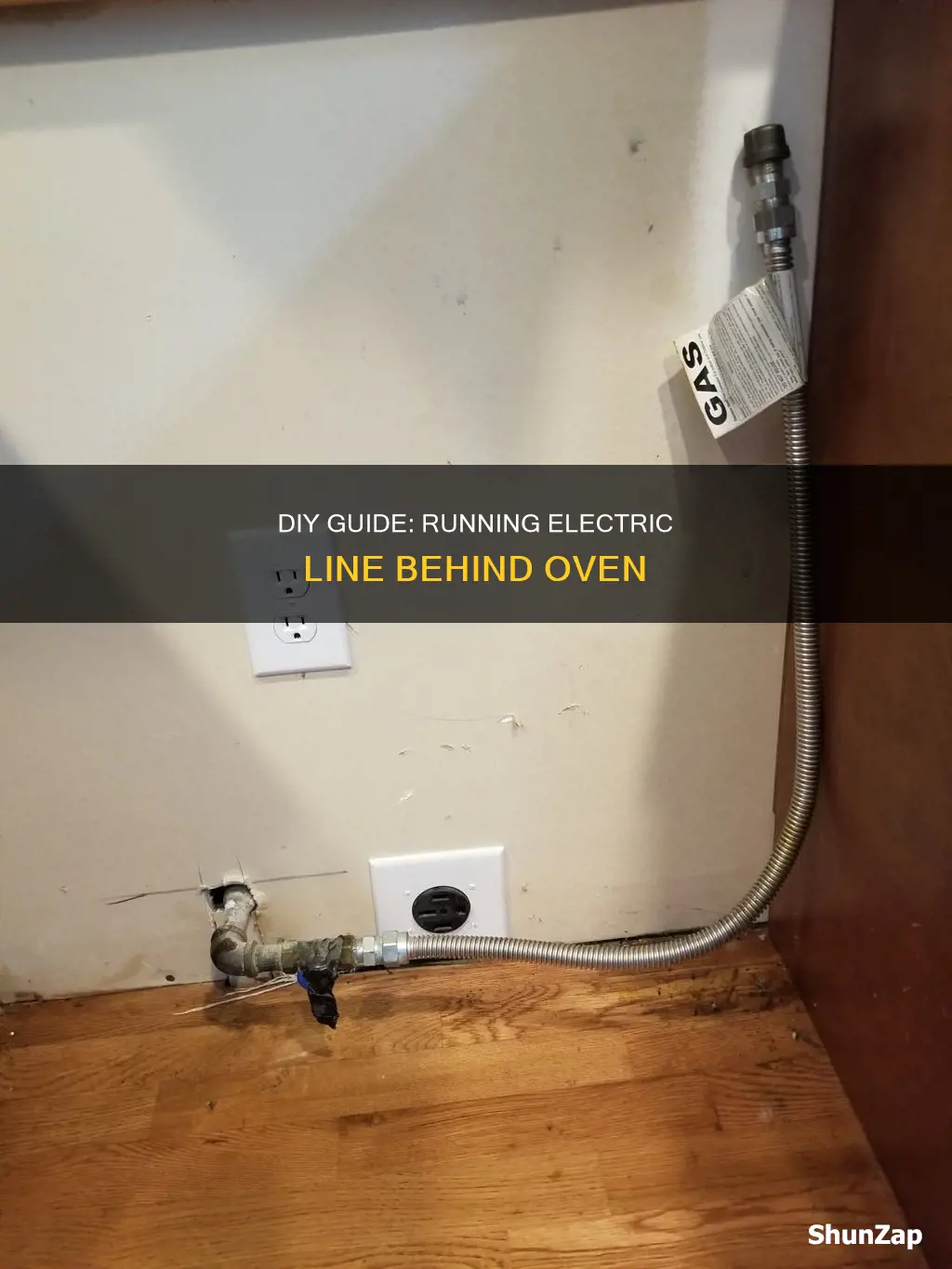 how to run electric line behind oven