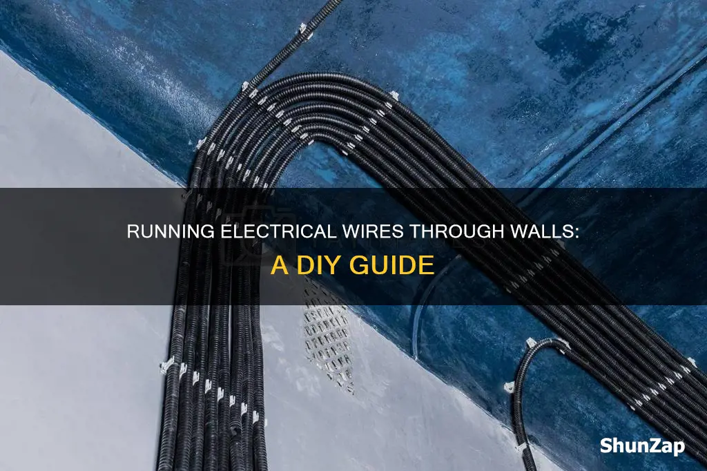 how to run electric line through walls