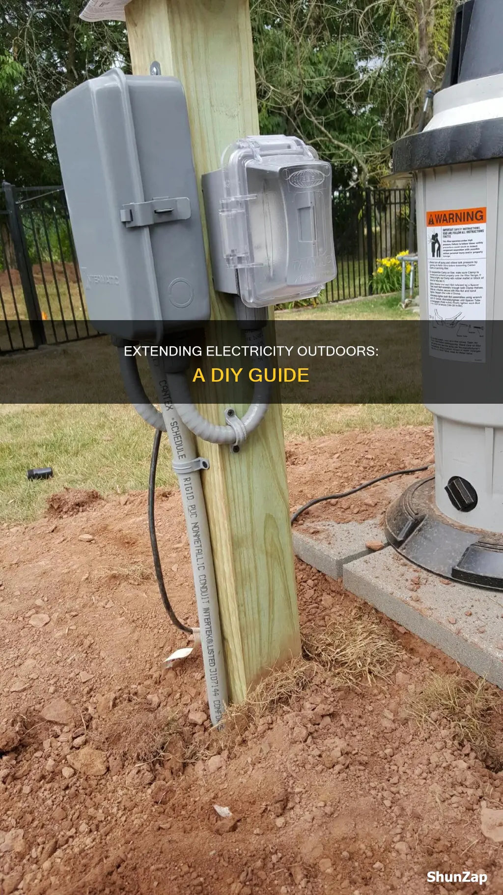 how to run electric outside of house