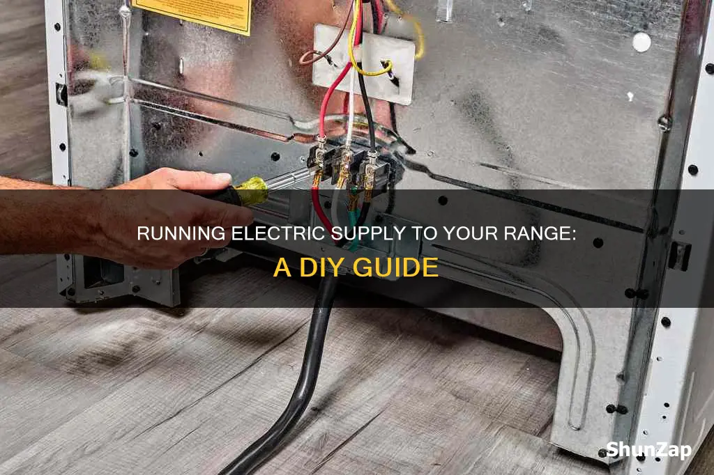 how to run electric supply to range