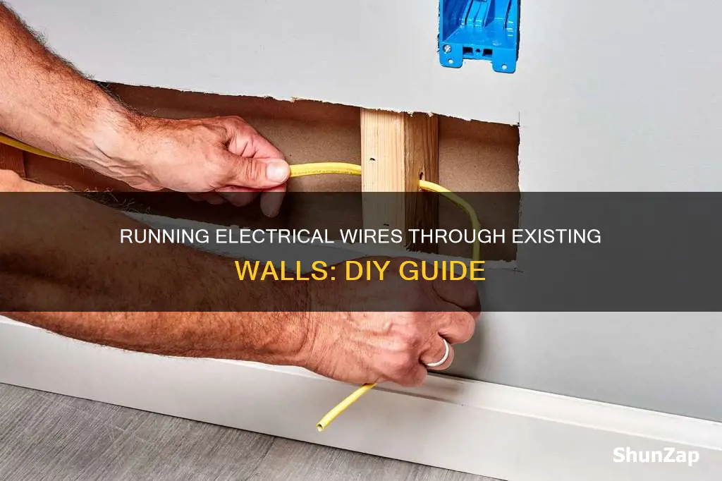 how to run electric through existing walls