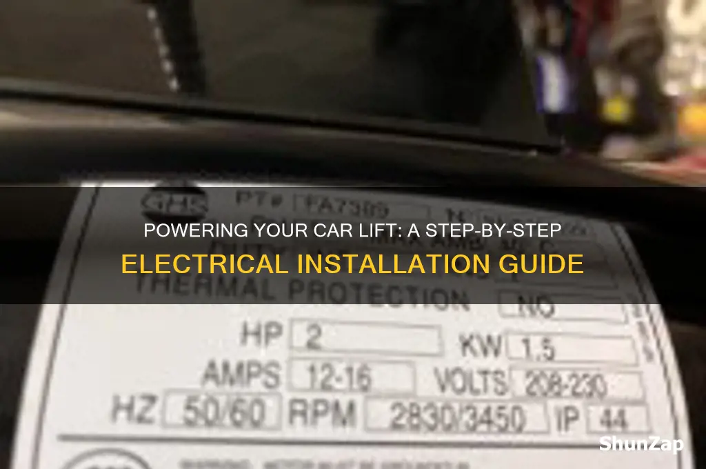 how to run electric to car lift