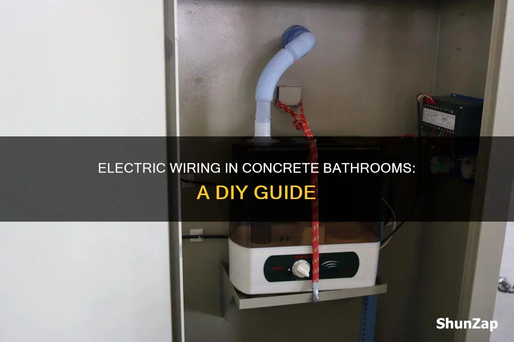 how to run electric to concrete bathroom