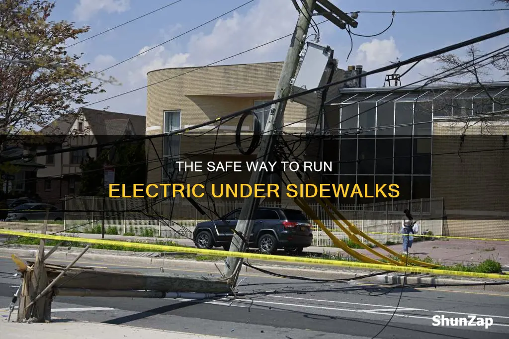 how to run electric under a sidewalk