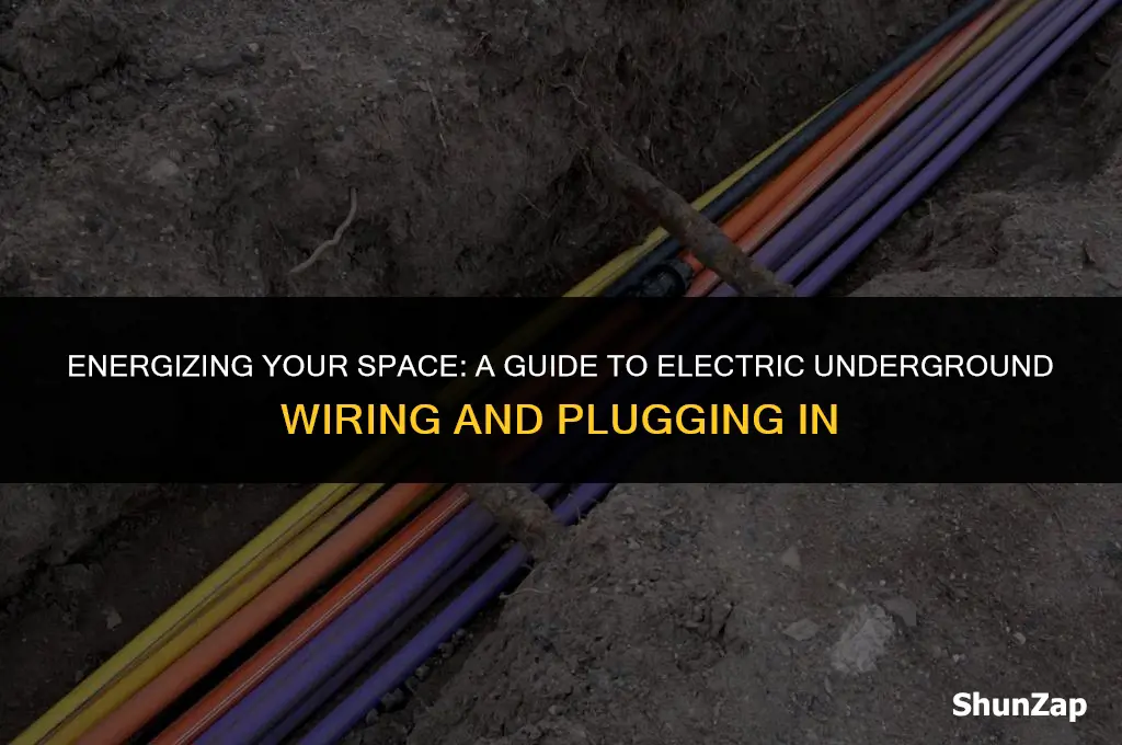 how to run electric underground and use a plug in