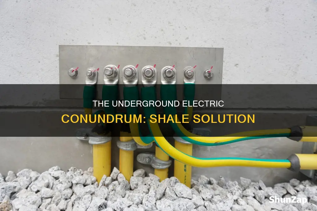 how to run electric underground through shale