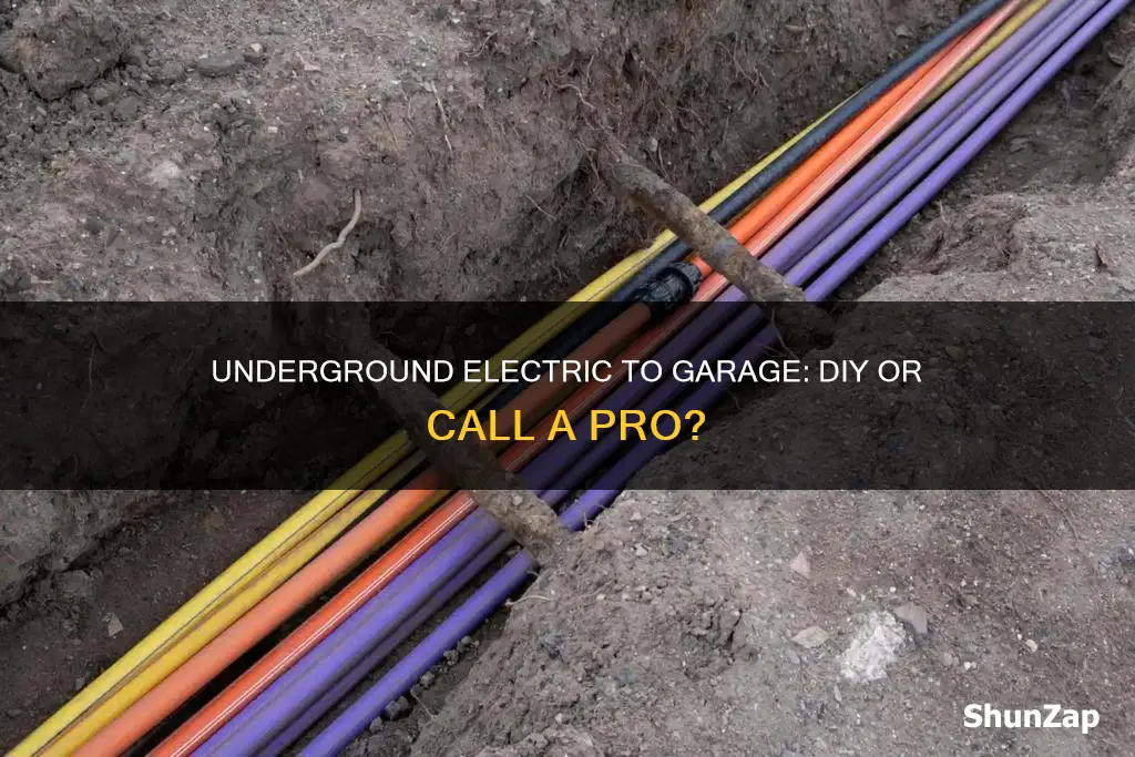 how to run electric underground to garage