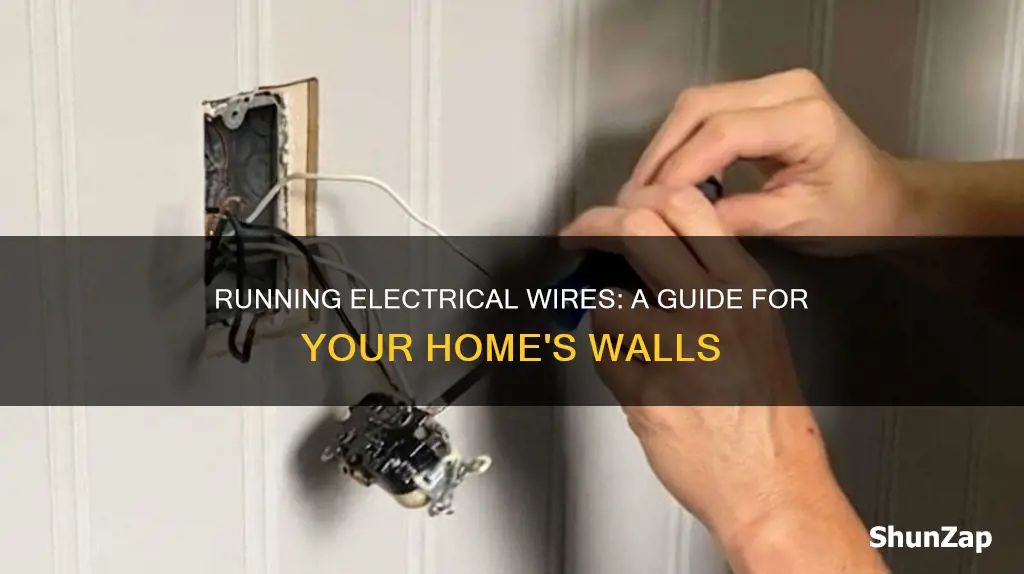 how to run electric up existing wall