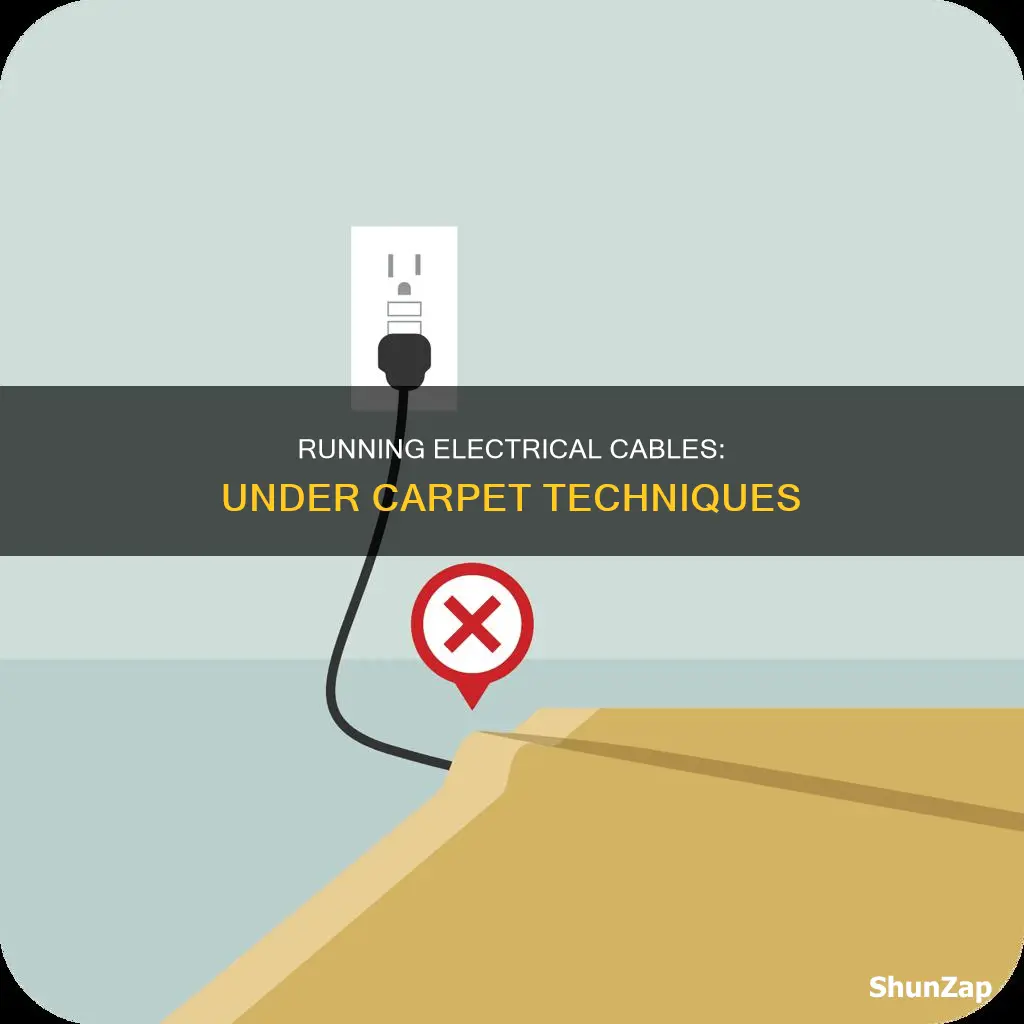 how to run electrical cable under carpet