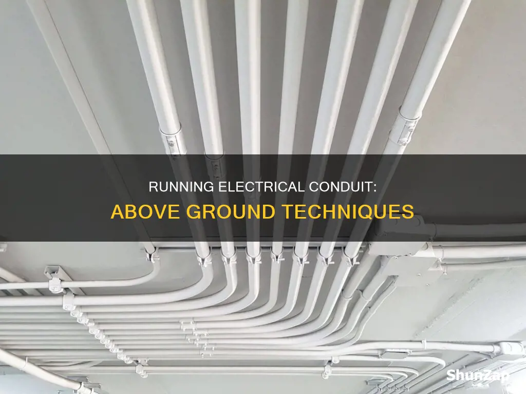 how to run electrical conduit above ground