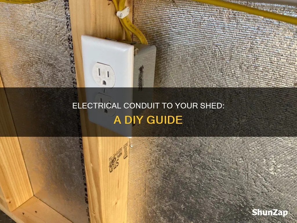 how to run electrical conduit to shed