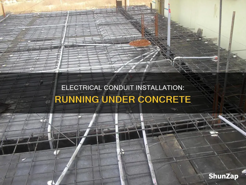 how to run electrical conduit under concrete