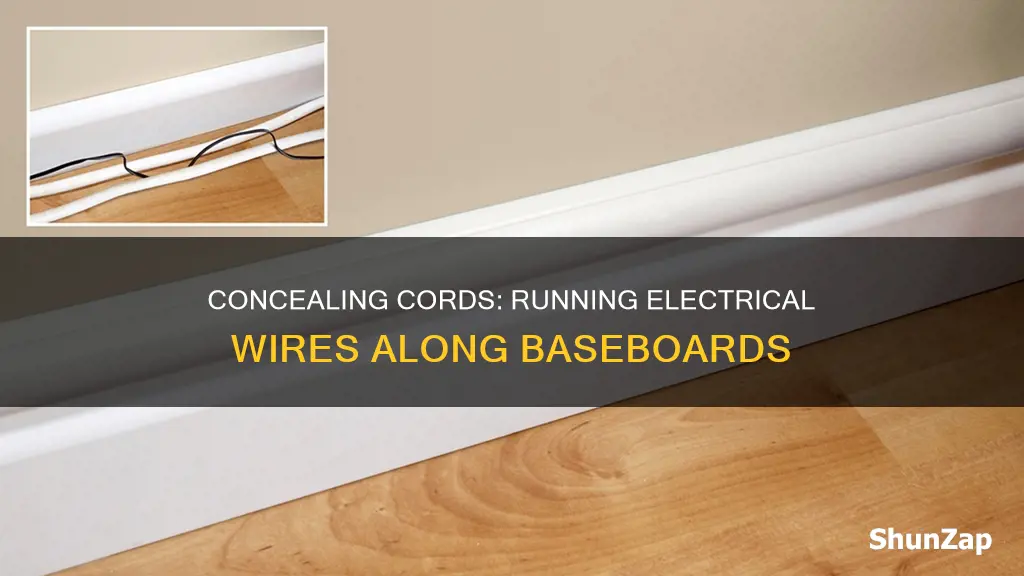 how to run electrical cords along baseboard